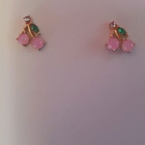 𝅺Pink Cherry Shaped Studs NWOT